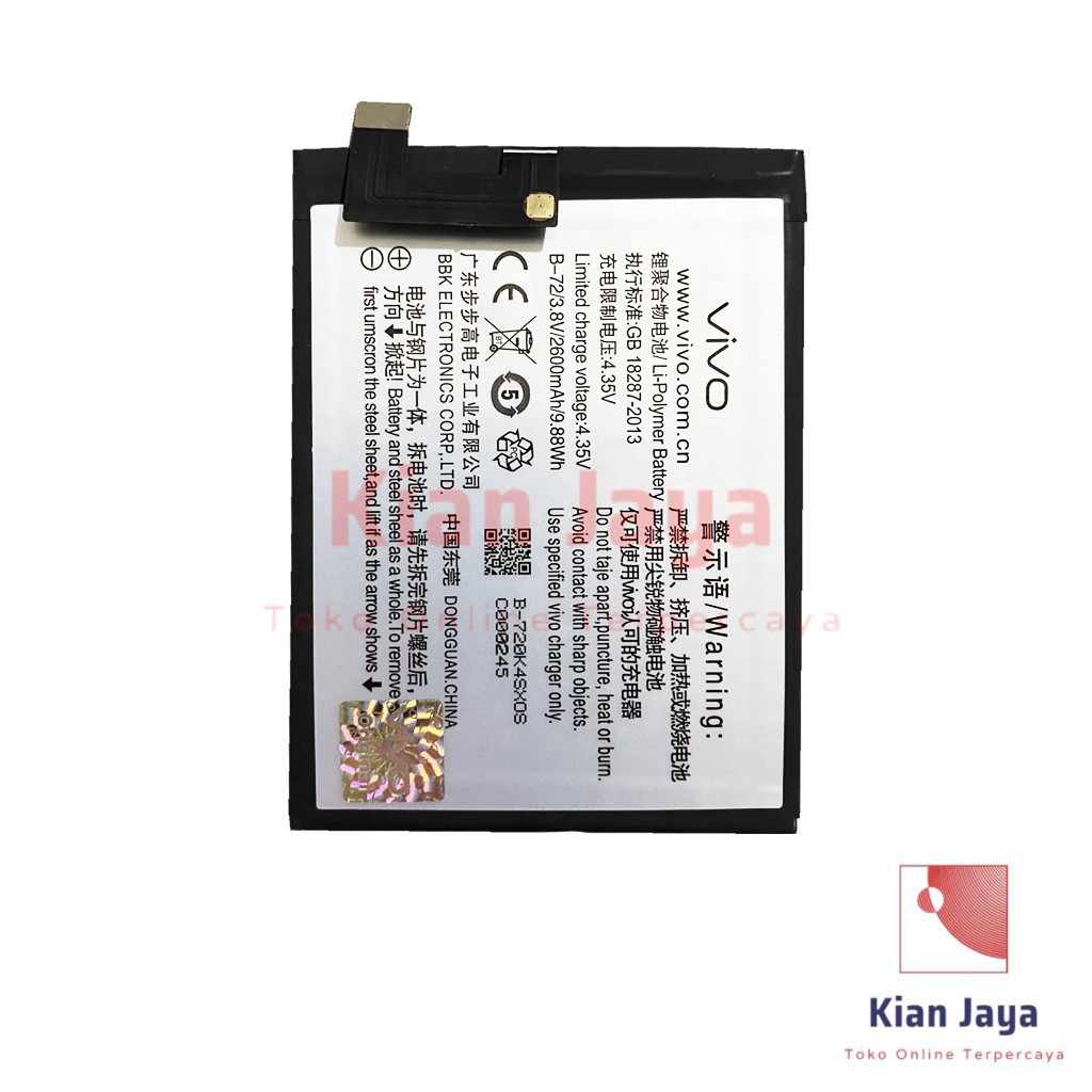 Baterai Vivo Xshot X710L / B-72 Original OEM Batre Batrai Battery Hp X Shot B72 Ori