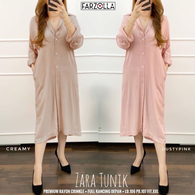 Zara Tunik | premium rayon crinkle