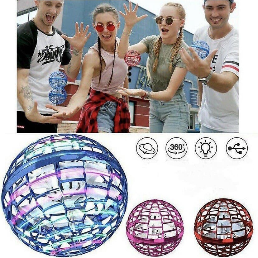 Flynova Pro Flying Ball Bola Terbang LED Original Spinner Mainan Anak Tiktok Drone Melayang Viral Fidget Toys