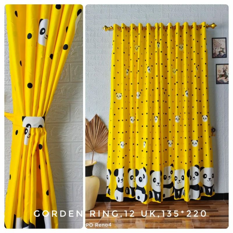 Gorden Motif Yellow Panda