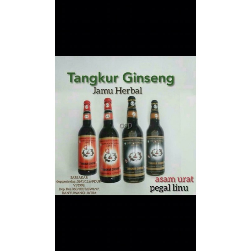 [ PROMO ] jamu tangkur ginseng asam urat /pegal linu / jamu 100% asli original racik jawa