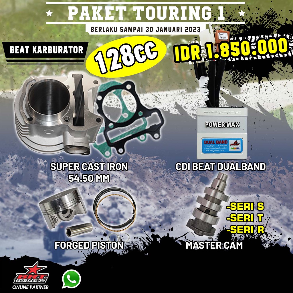 Jual Paket Touring Beat Karburator Block Cast Iron Piston Mm