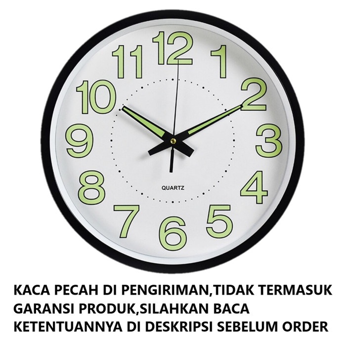 Jam dinding dekorasi dinding kecil glow in the dark kaligrafi timbul original T2Q7 3 dimensi unik Te