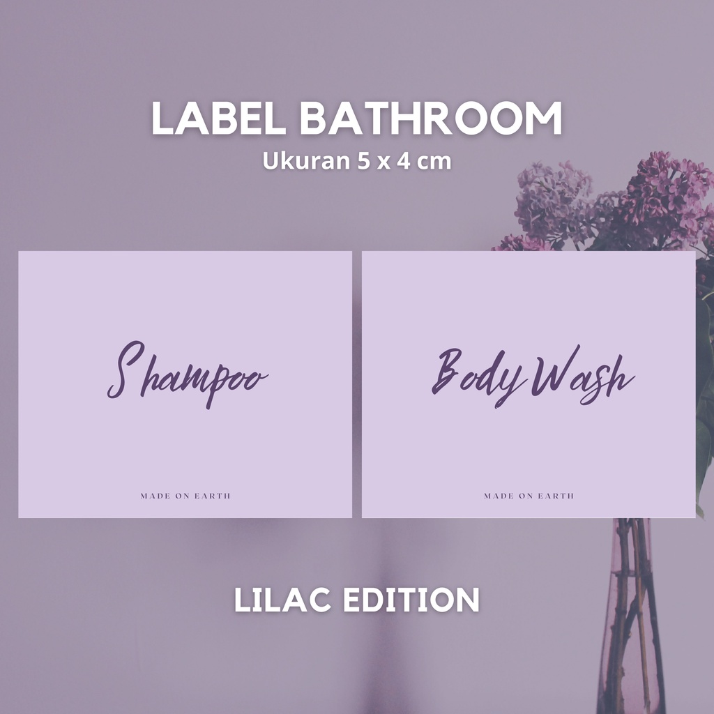 

Label Sticker Bathroom Kamar Mandi Dekorasi Lilac