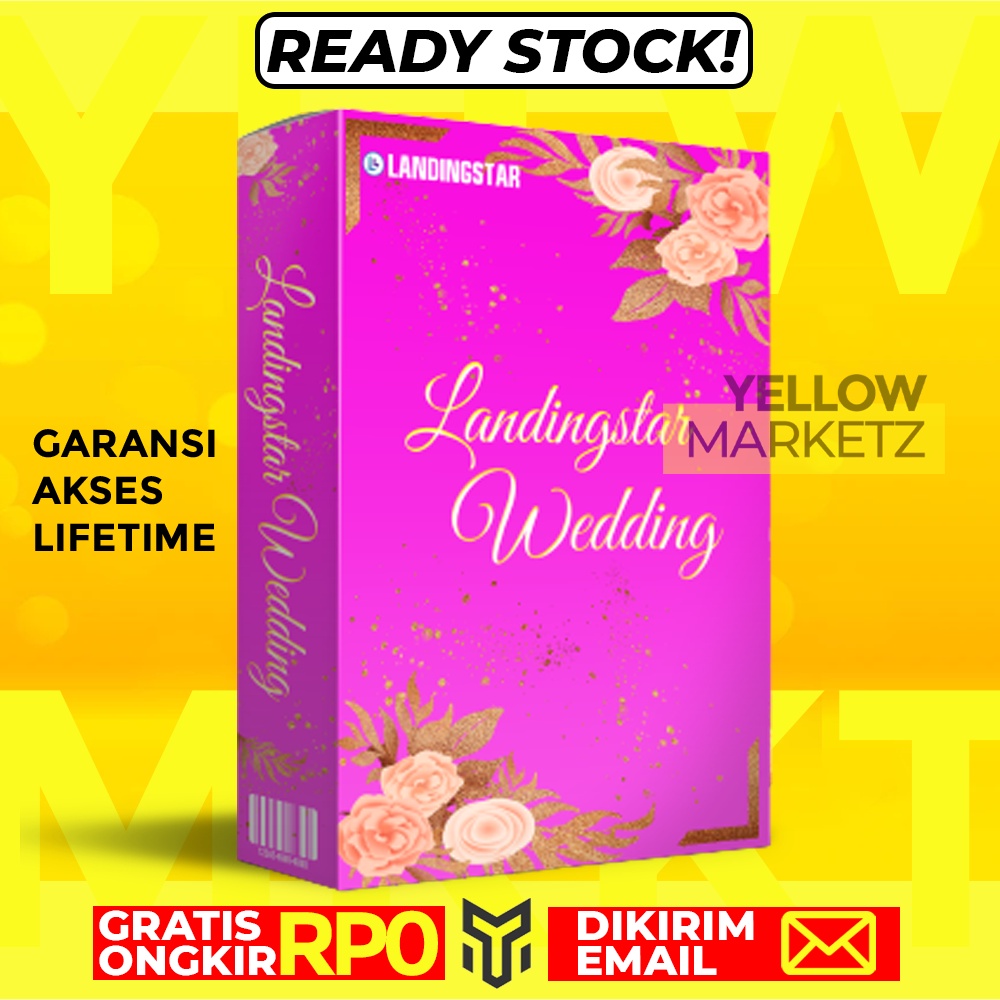 LANDING STAR WEDDING - 125 Template Website Undangan Pernikahan Digital Wordpress Elementor