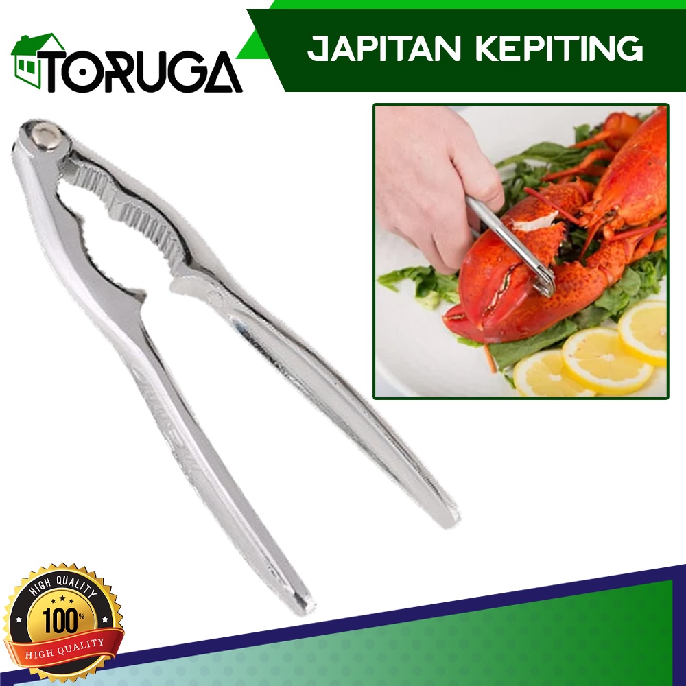 Jepitan Pemecah Cangkang Kepiting Stainless Capitan Kepiting Walnut Clip Penjepit Pencapit Crab