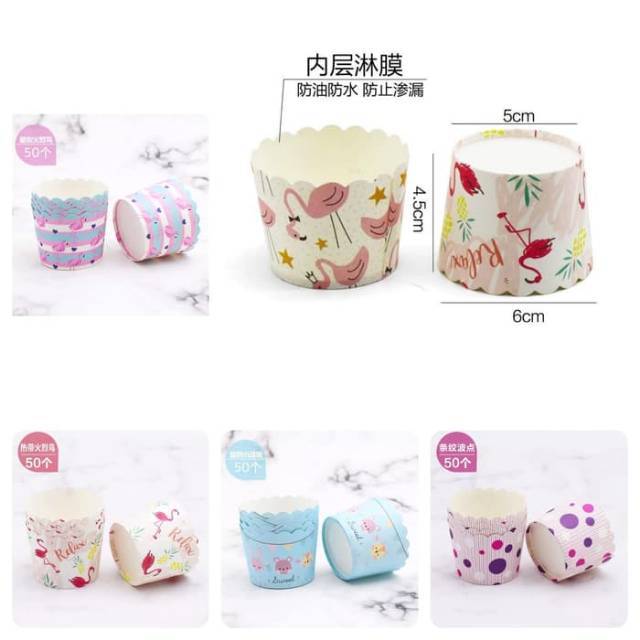 Cupcake kertas| papercup muffin cupcake tahan panas motif cantik