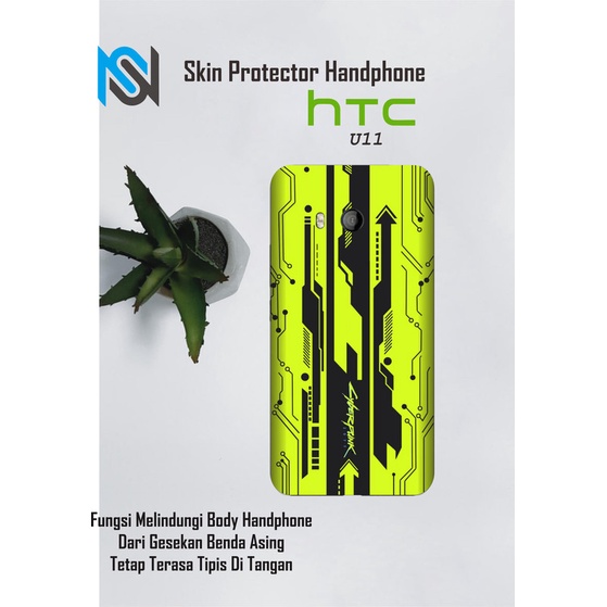 Isi 2pcs Garskin Hp HTC U11 Motif cyber - Free Custom Motif