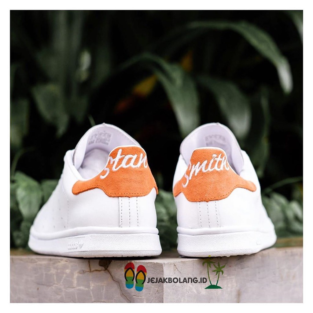 ADIDAS STAN SMITH SCRIPT WHITE CORAL | Shopee Indonesia