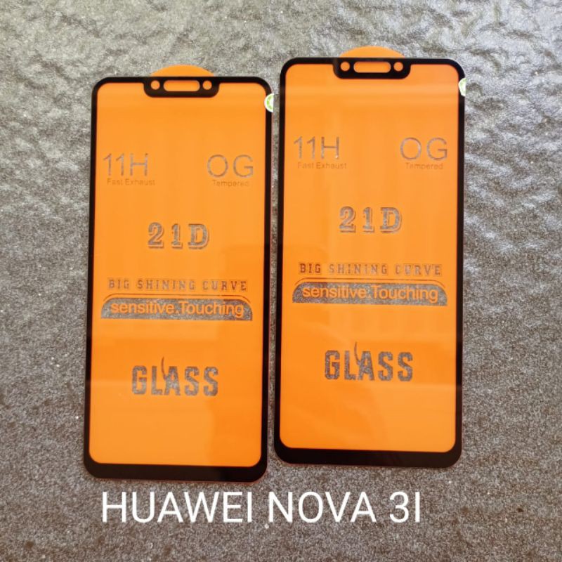Tempered glass Huawei Nova 3i . P30 . P30 Lite . Y5 prime . Y7 prime . Y9 2018 full anti gores kaca screen guard pelindung layar