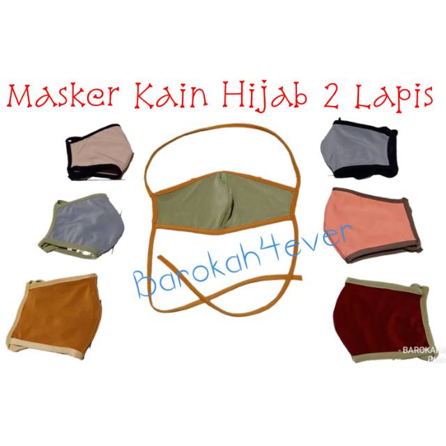 Masker Hijab Kain 2 LAPIS SPANDEX PREMIUM