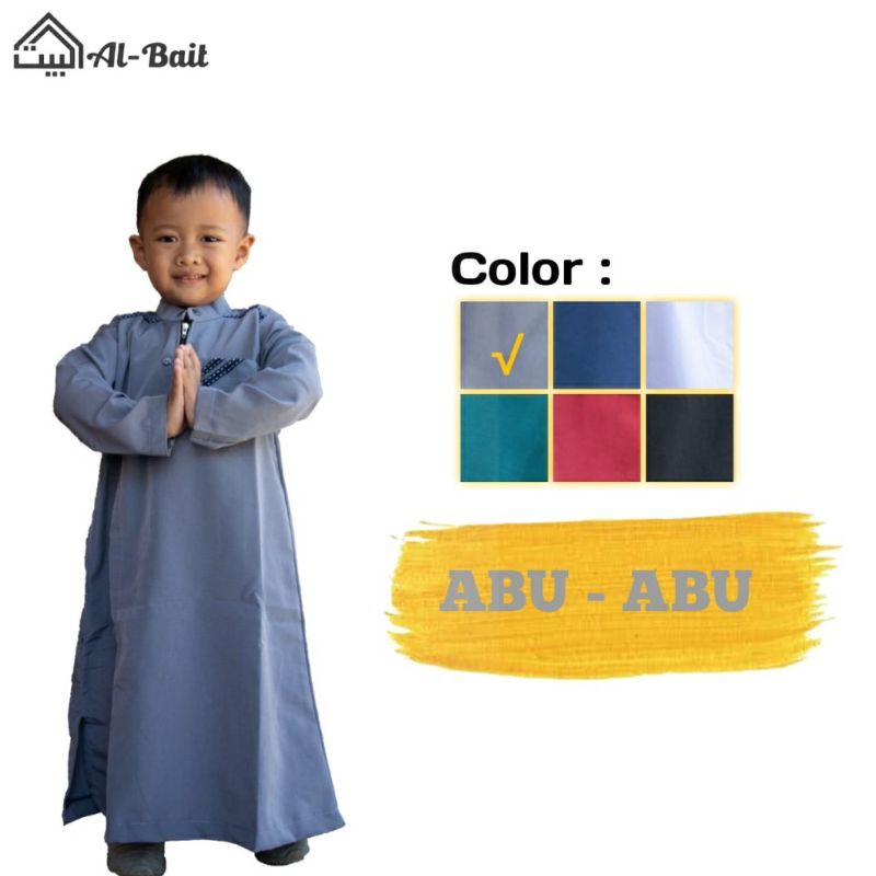 Pakaian Gamis/jubah anak laki-laki usia 2-16thn model Al Haramain