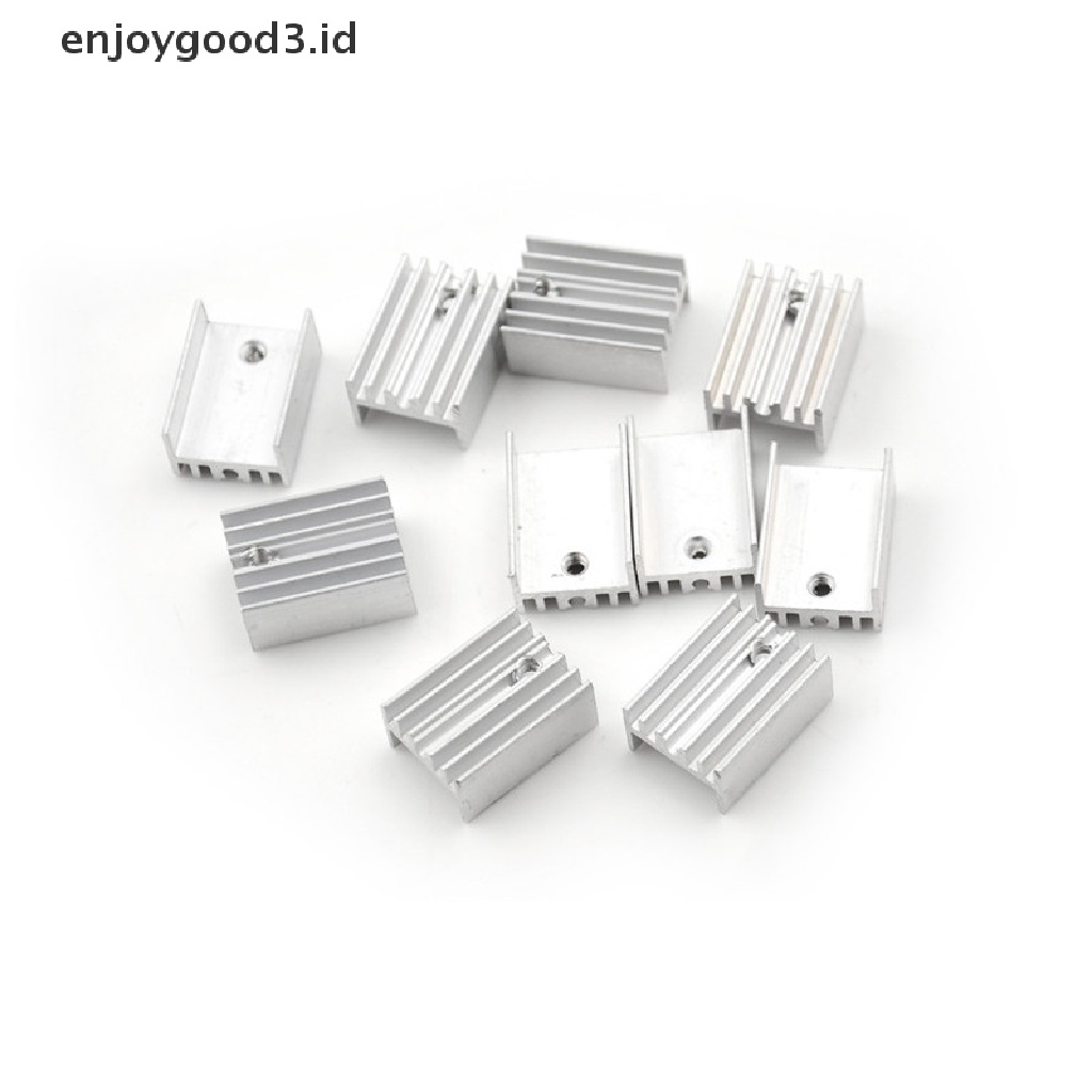 10pcs / Set Heatsink Aluminum Ukuran 20x15 X 10mm Untuk Transistor TO-220 0 0 0 0 0