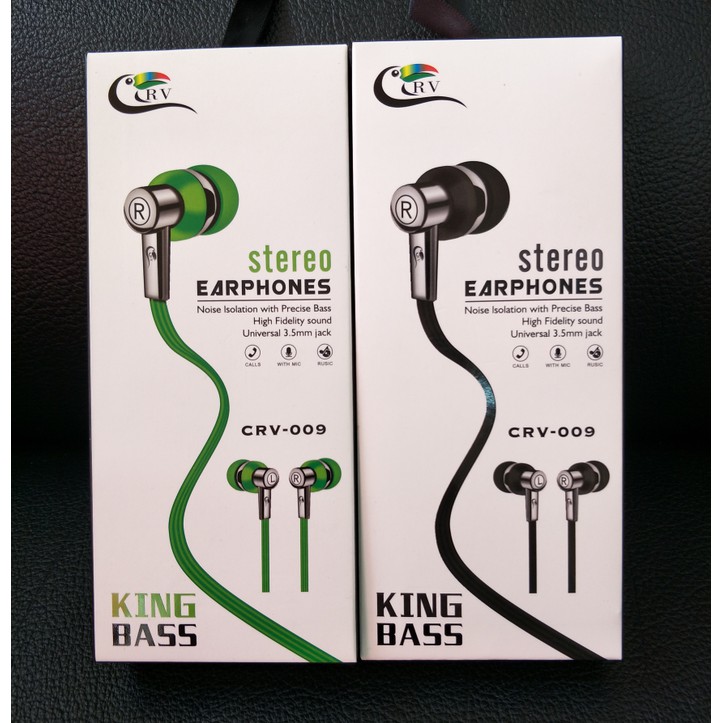 Earphone Original CRV 009 With Mic Headphones Headset Headphone