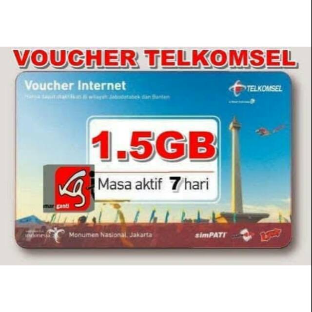 Isi Ulang Internet Top Up Kuota Internet Voucher Telkomsel 1 5 Gb Shopee Indonesia