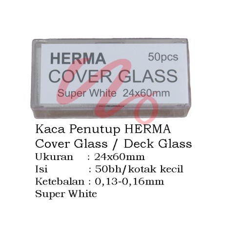 Cover Glass 24x60mm HERMA | Kaca Penutup | Deck Glass Mikroskop COD Langsung