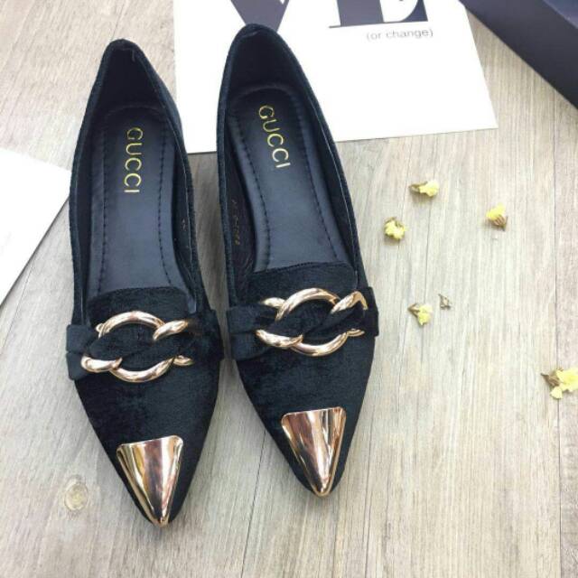Yumna Shopp | 5201-C Flat Shoes Wanita GUCCI