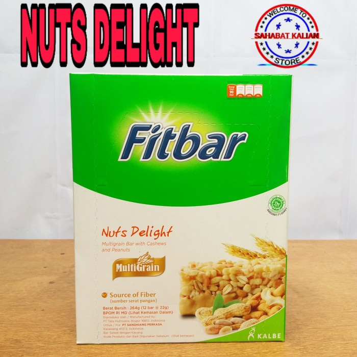 

INSTANT-CAMILAN- FITBAR NUTS MULTIGRAIN 22GR 1 BOX ISI 12 PCS -CAMILAN-INSTANT.