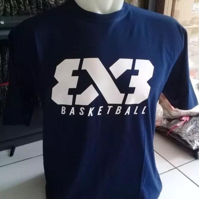 (DONE) KAOS BAJU COMBED 30 DISTRO BASKET 3X3 NBA 3 X 3 POLOS CUSTOM INDONESIA HEMAT