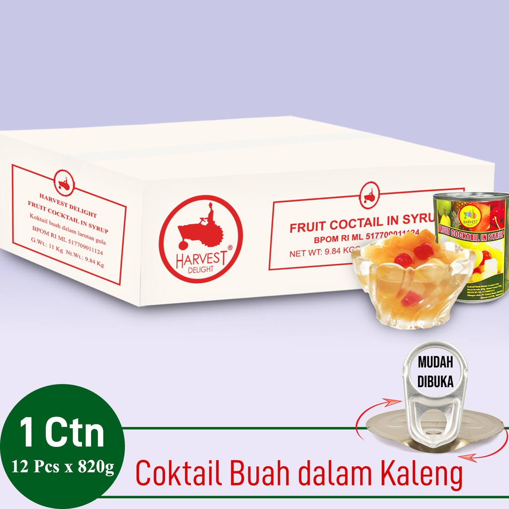 

Herring Brand Coktail Cocktail Buah dalam Kaleng 820g - 1 Carton Dus HALAL