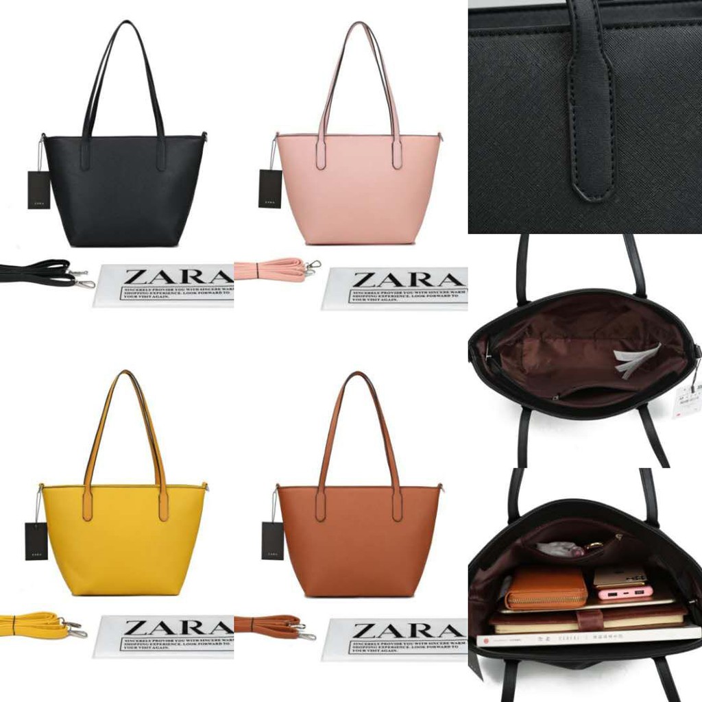 Tas Wanita Tote Bag z4r4 Import Full Embosh Plus Tali Panjang Size Besar#040
