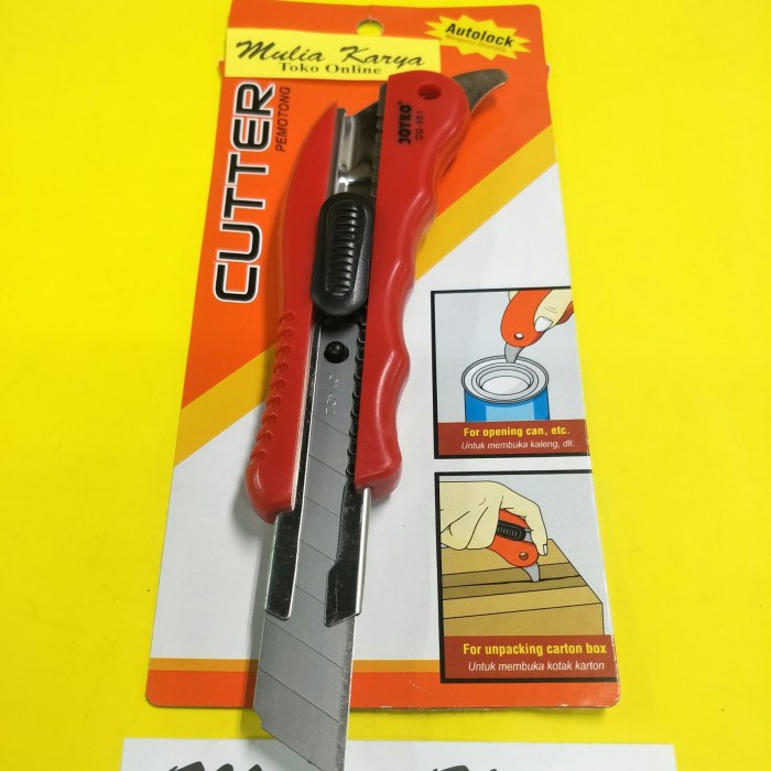 

Nikmati Cutter Besar Auto Lock Dilengkapi Bagian Pencongkel Serba Guna 501 Terbatas
