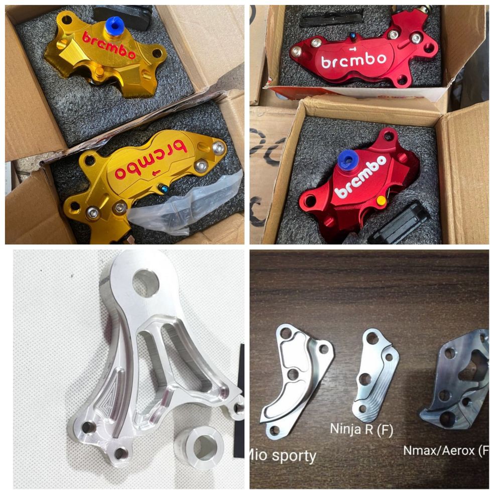 kaliper brembo 4 piston bigpot kaliper brembo 2 piston 1Paket ninja RR 150 R Free Kampas Rem Ready
