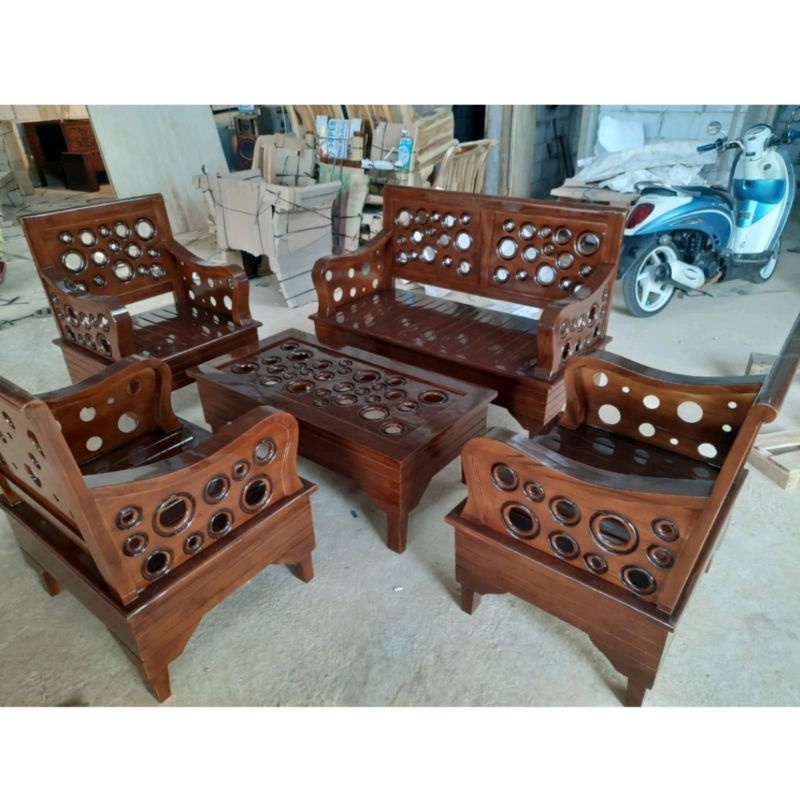 kursi tamu jati minimalis donat/kursi ruang tamu kayu jati jepara