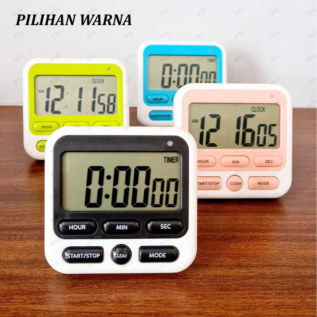 Digital Kitchen Timer Stopwatch Masak Dapur Cooking Alarm Kopi Kue