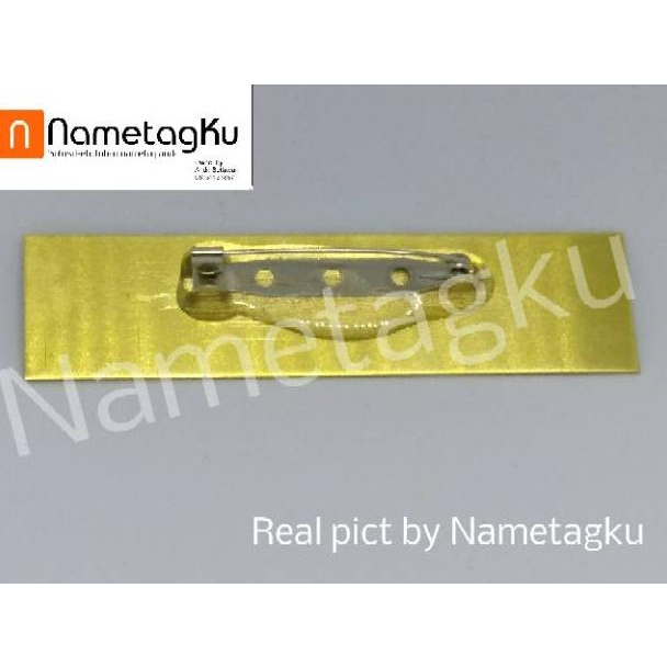 

(J2Y5).. ( ORDER SATUAN ) Papan Nama Dada Nametag Peniti Magnet Akrilik Kuningan //Dijamin@ready