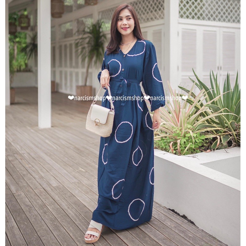 LONG TIE DYE GAMIS (PILIH MOTIF GESER PICNYA)