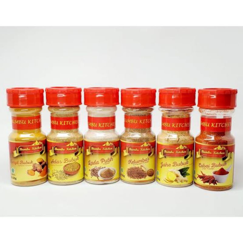 

bumbu kitchen ketumbar bubuk / lada putih bubuk / cabe bubuk / bawang putih bubuk 50gr
