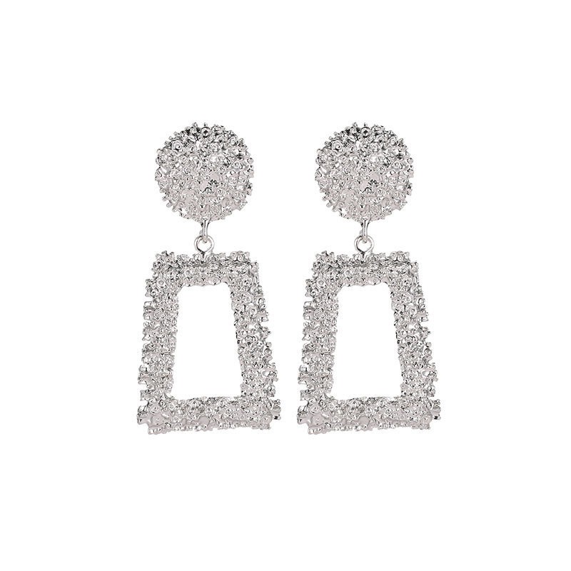 Anting Korea Anting Panjang Fashion Import Vintage Earrings Women Geometric Metal Earing Hanging-3