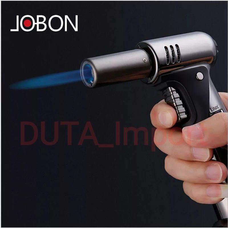 JOBON Single Jet Turbo Lighter mode Lock Fire / Korek Api Gas isi Ulang Gas Multifungsi Serbaguna Original