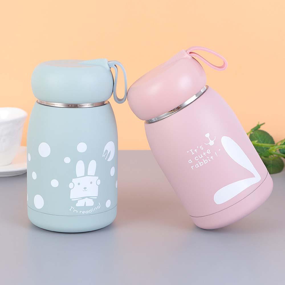 [Elegan] Vacuum Flask Mini304Stainless Steel Traval Kartun Anti Bocor Insulated Mug Kopi