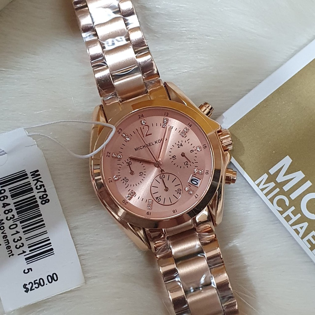 JAM TANGAN PRIA WANITA | RANTAI | KULIT | KARET | MURAH | WANITA MICHAEL KORS MK 5798 BRADSHAW ROSEG
