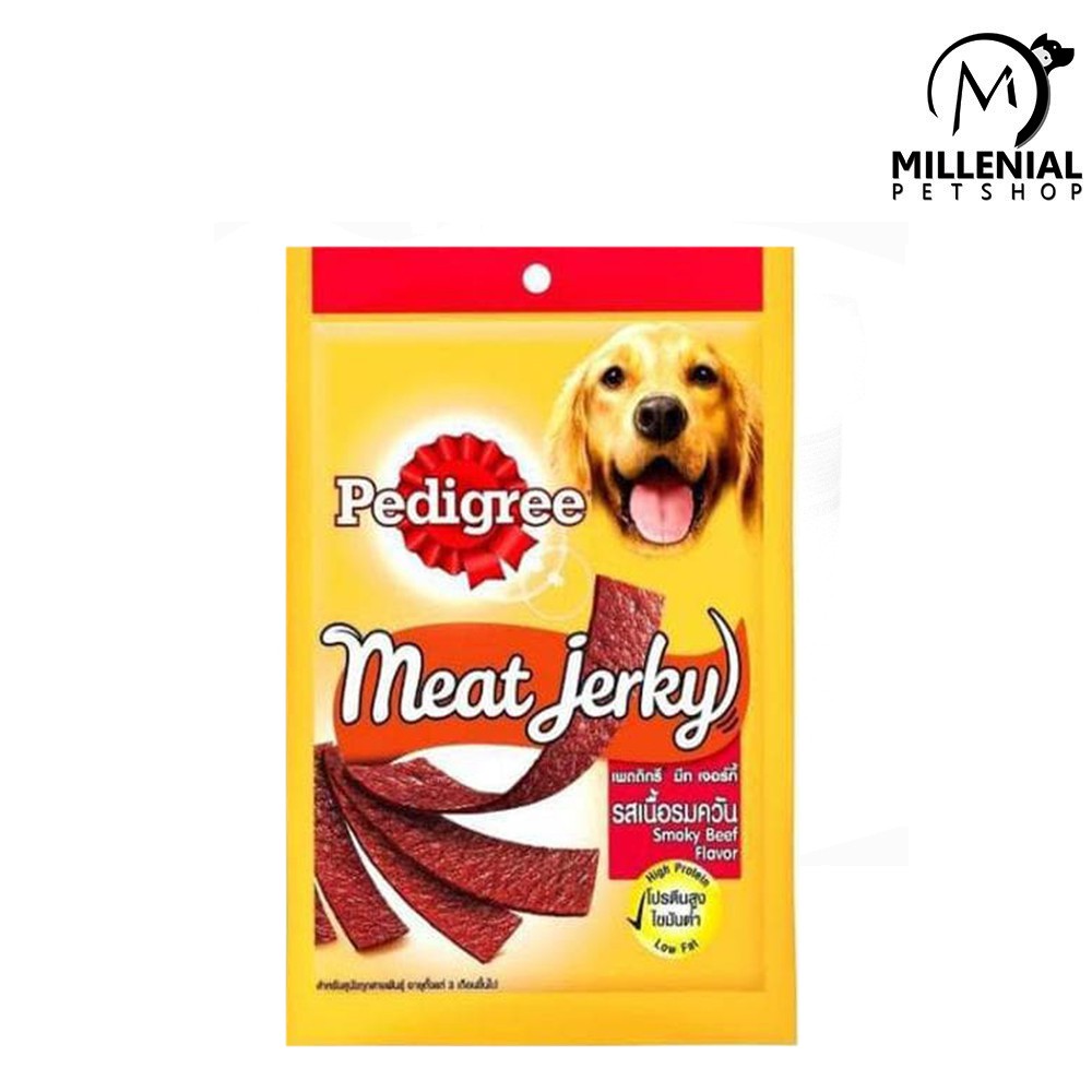 Makanan Anjing snack Meat Jerky smoke beef 80 gr roasted lamb 80gr