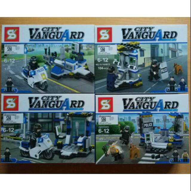 Bricks lego SY15-14 ABCD police city vanguard (4set)