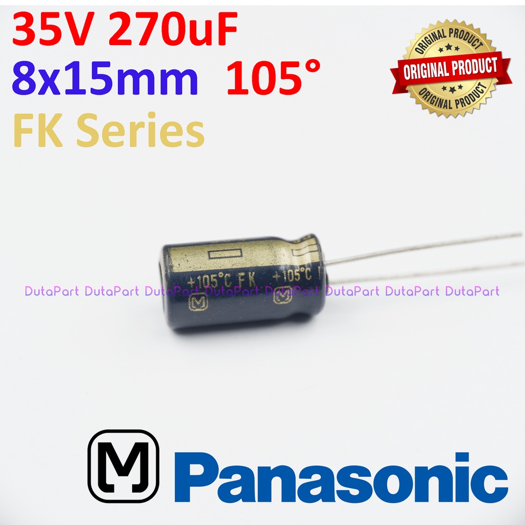 35V 270uF ORIGINAL PANASONIC FK Series Kapasitor Capasitor Elko Elco