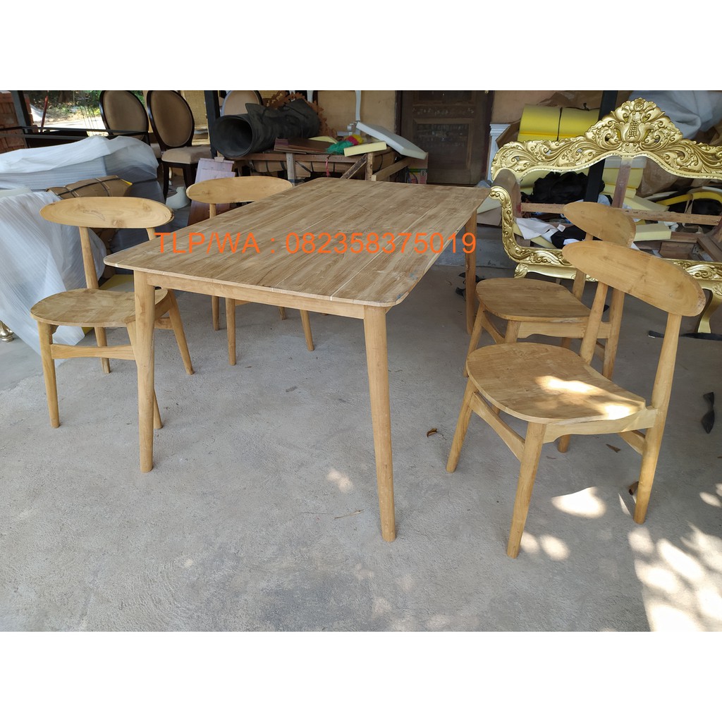 Set Kursi Meja Makan Jati Jepara Minimalis Murah, Kursi Makan Jakarta, Meja Makan Cafe Bandung