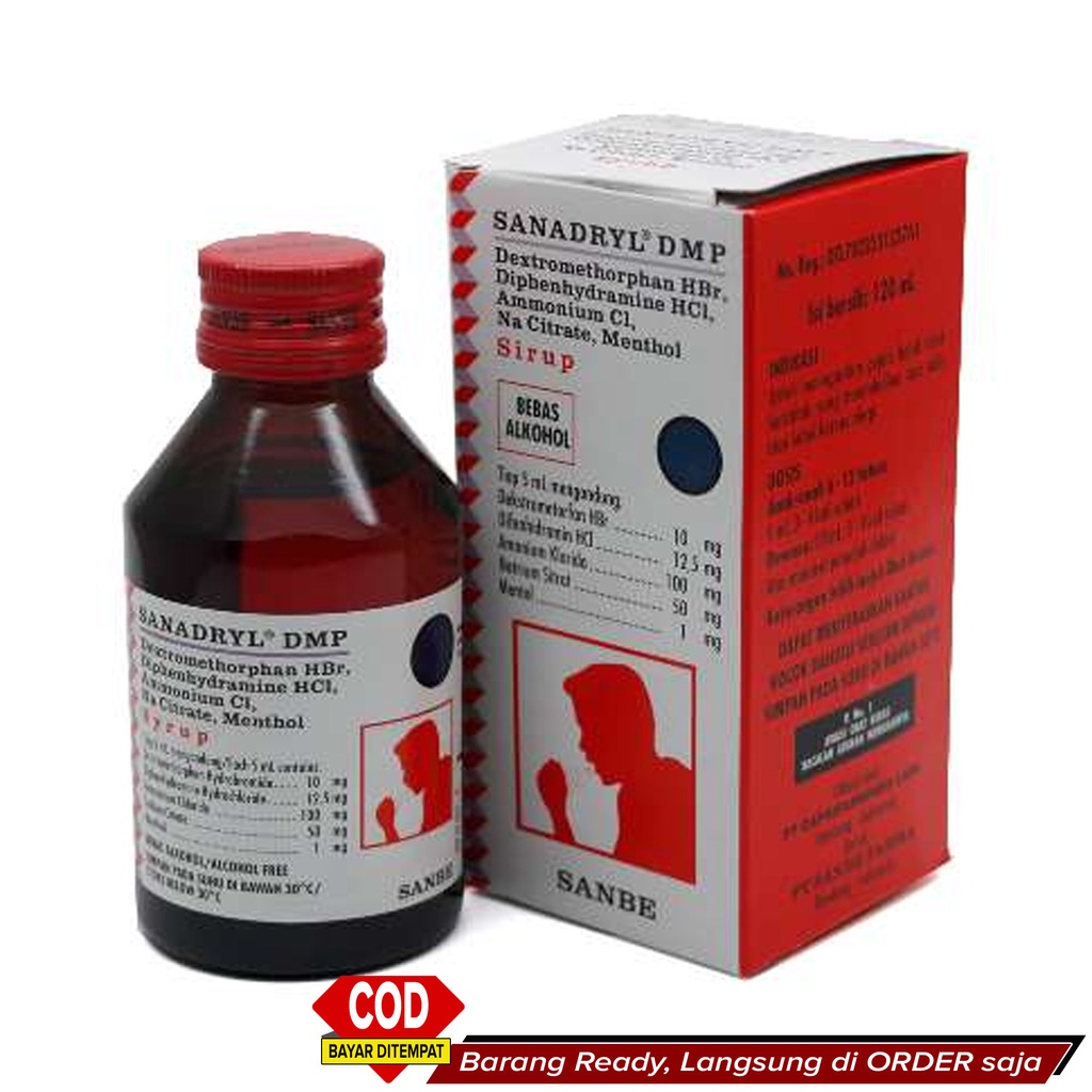 Best Seller Obat batuk Kering Sakit Tenggorokan AMPUH Mengencerkan Dahak yang Lengket ~ Sirup Sanadr