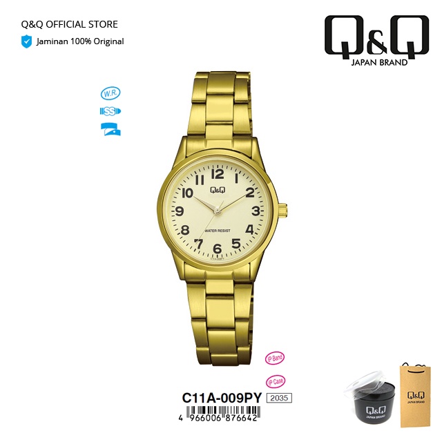 Q&Q QnQ QQ Jam Tangan Arloji Wanita Fashion Analog Rantai Stainless Steel - C11 C11A Water Resist 3 BAR-6