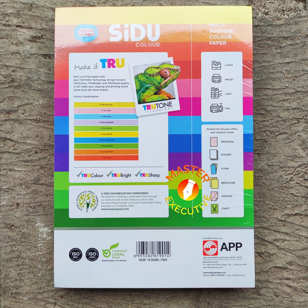 [Pak - 250 Lembar] Sinar Dunia SiDu Color Kertas A4 80 gsm Rainbow