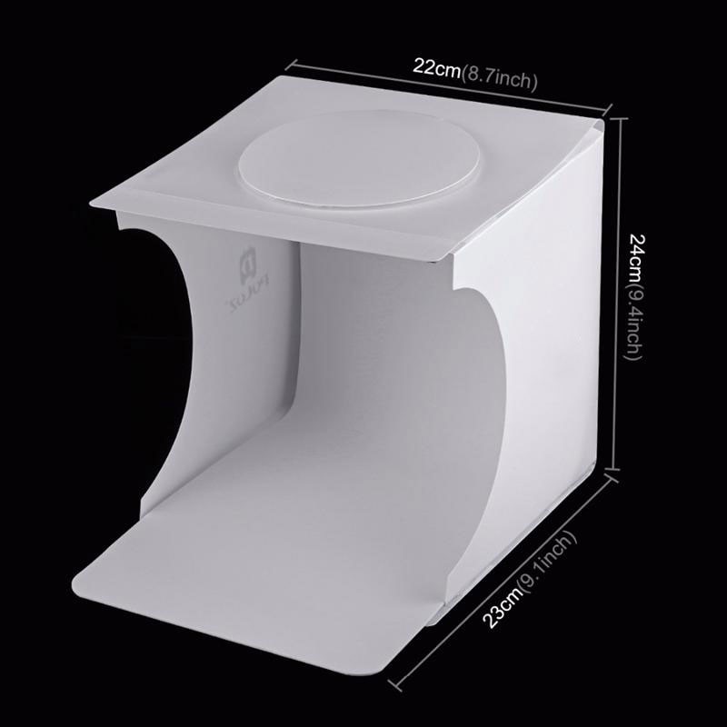 PULUZ Photo Studio Mini Soft Box Photo Box dengan Lampu 2 LED - White