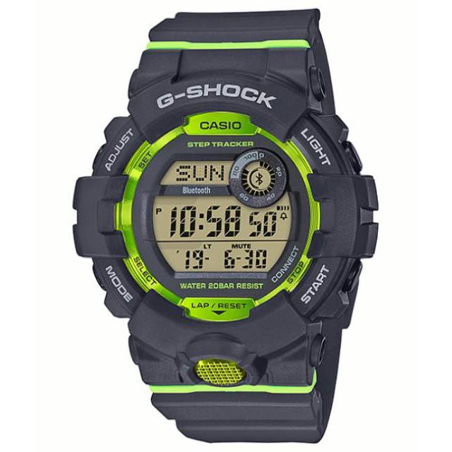 Casio G-SHOCK G-SQUAD Type GBD-800-8DR Original / Casio Gshock Bluetooth GBD 800 8 Abu List Hijau