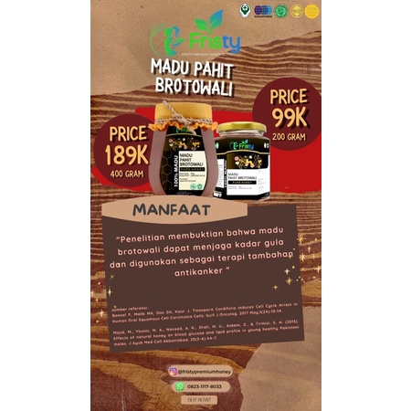 

Madu pahit brotowali 200 gram