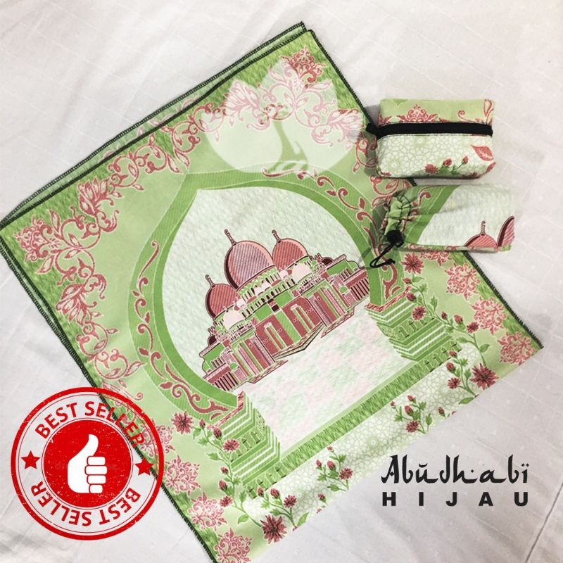 sajadah traveling abudhabi/sajadah travel geratis pouch/sajadah travelling terima sablon