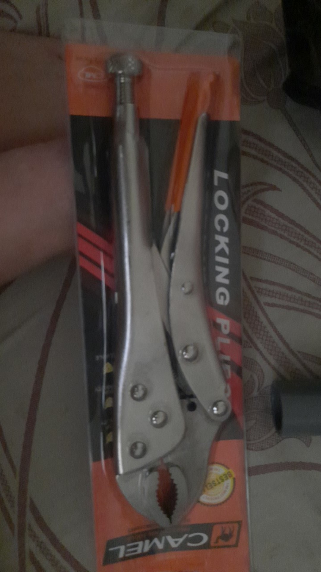 Tang Buaya Jepit Chrome Locking Plier Gagang Besi 10 Inch Alat Pertukangan