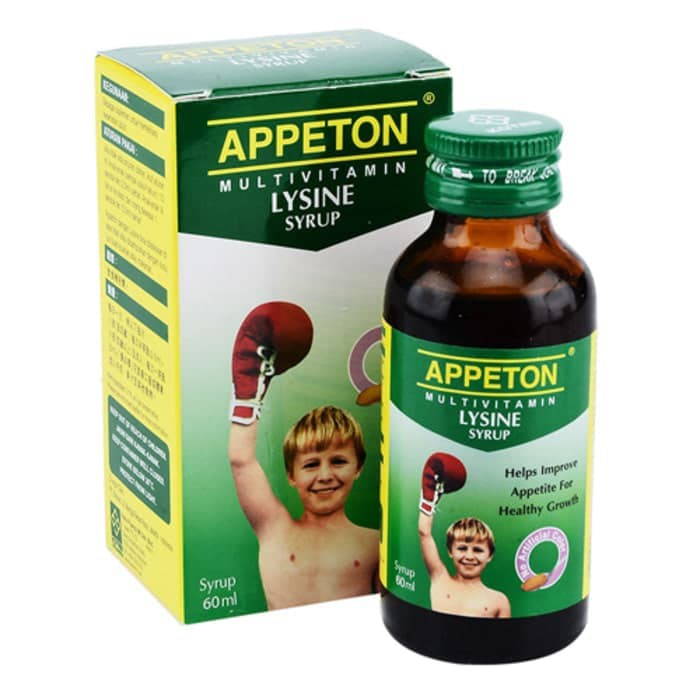 Appeton Lysine Syrup 60ml (Multivitamin Anak)sirup apeton appetton