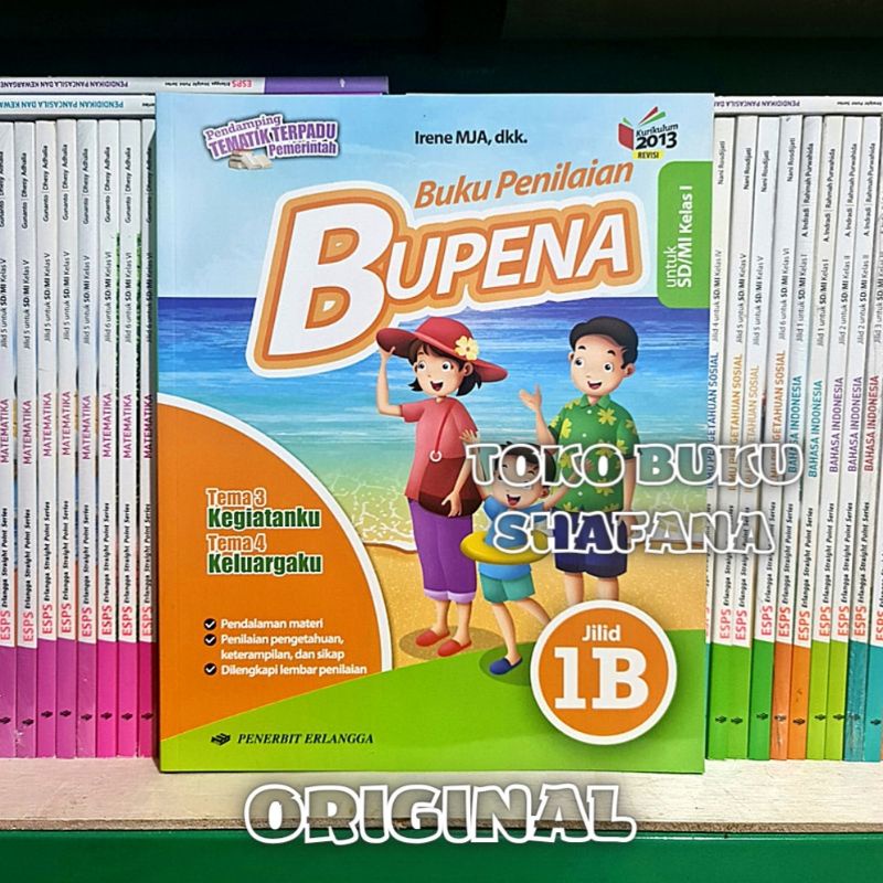 Paket 2 Buku Bupena 1A &amp; 1B Erlangga Kelas 1 SD K13 Revisi - Buku Penilaian ORI